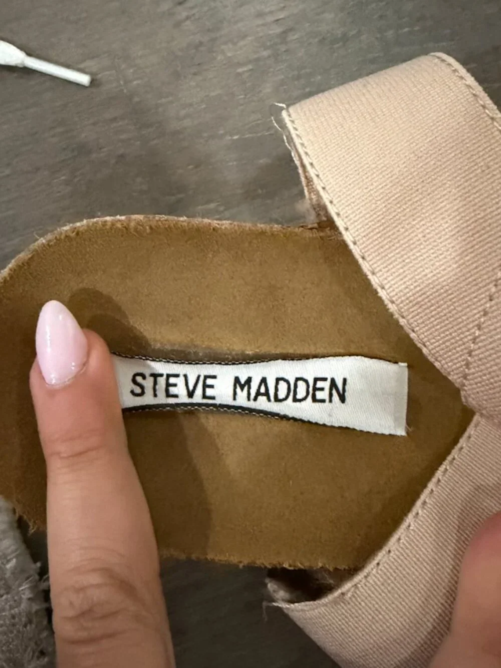 Steve Madden Blush Elastic Espadrille Platform Sandals Size 10
